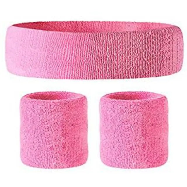 Sports Headband Exercise Yoga Sweatband Set