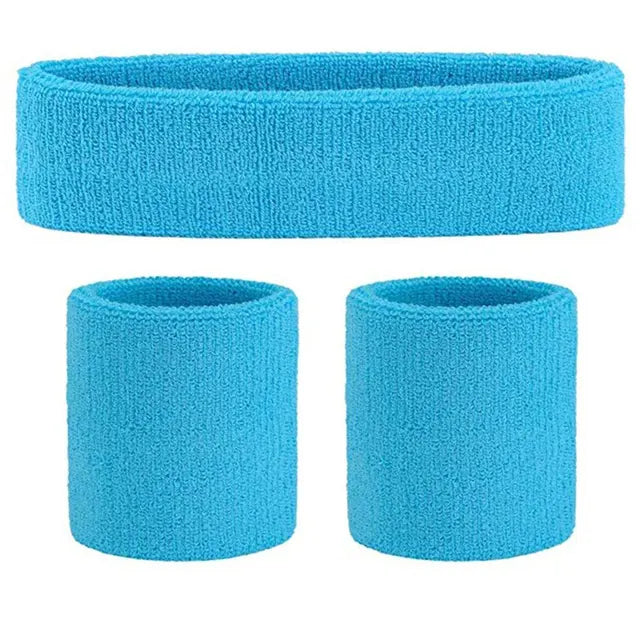 Sports Headband Exercise Yoga Sweatband Set