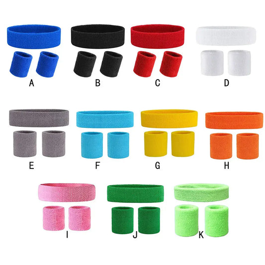 Sports Headband Exercise Yoga Sweatband Set